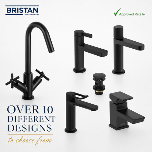Bristan black basin bathroom - black,