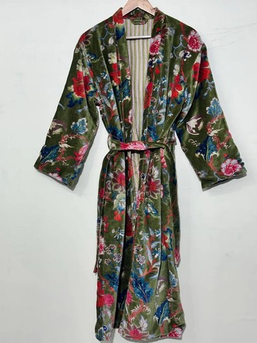 Velvet kimono robe viscose - robe,