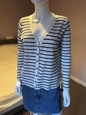 H&M Fine-Knit Striped Cardigan