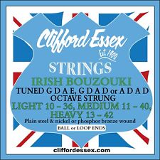 IRISH BOUZOUKI STRINGS. OCTAVE STRUNG. LIGHT, MED OR HEAVY. 4 COURSES.