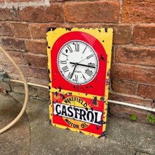 Castrol garage Clock, red and