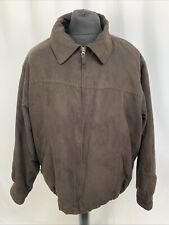 Van Heusen Faux Suede Fleece Lined Jacket Coat Smart Casual Brown XL A2167