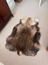Hanlin Reindeer Hide Rug - genuine eco friendly reindeer hide rug 100cm x 125cm