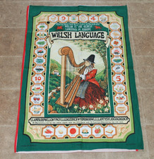 x2 Tea Towels Welsh Language/Traction Engines 100 % Cotton Made in England