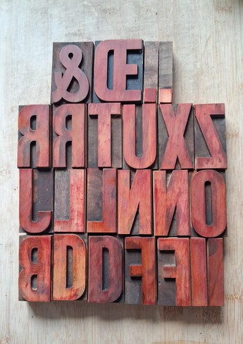 Vintage wooden letterpress - vintage,