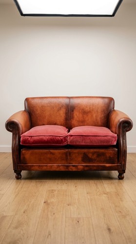 Tetrad brown leather seater - leather,