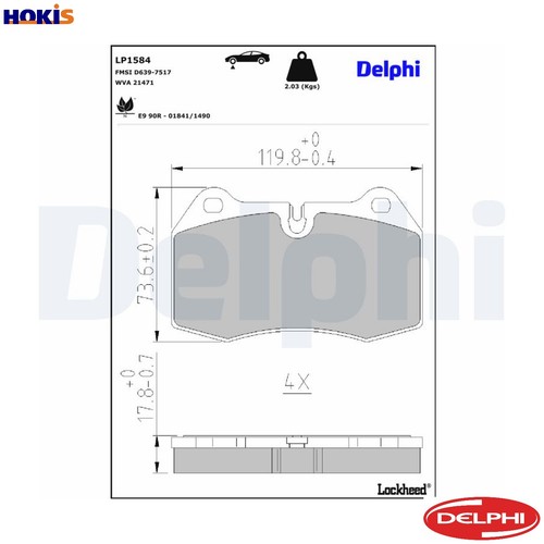 Brake pad set disc - brake,