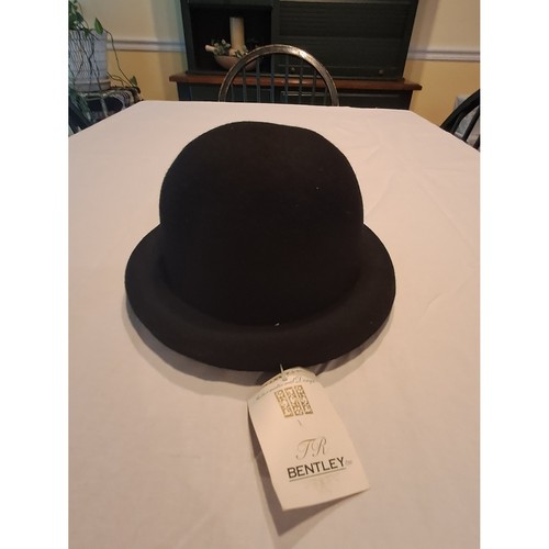 Bentley black felt bowler hat - felt,