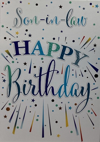 Son law birthday card happy - son,