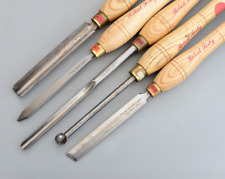 5 Vintage Robert Sorby Sheffield England HSS Skew Spindle Gouge Woodturning Bowl