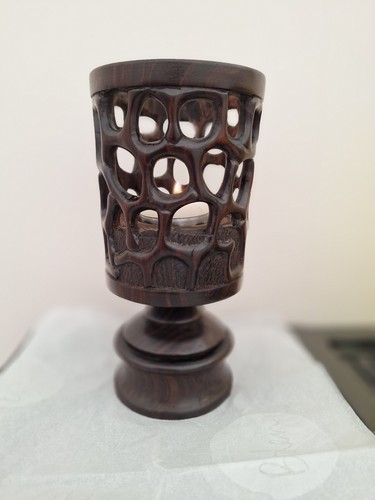 Vintage wooden candle - vintage,