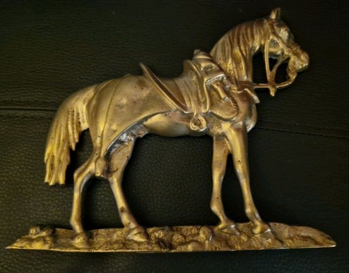 Vintage solid brass horse - vintage,