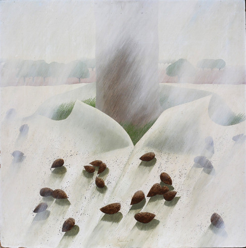 Painting signed surrealist - painting, w