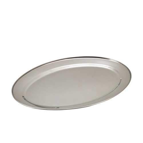 Genware stainless steel oval - stainless,