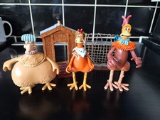 chicken run figures, ginger, rocky and bab toys