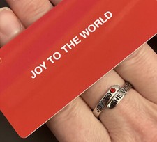 Zox Adjustable Ring JOY TO THE WORLD *Christmas Advent 2023* Day 11