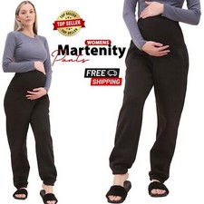 LADIES MATERNITY FLEECE JOGGERS PREGNANT WOMEN COMFORTABLE BOTTOMS