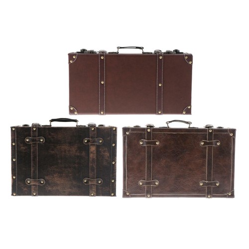 Retro wood leatner - leatner, suitcase