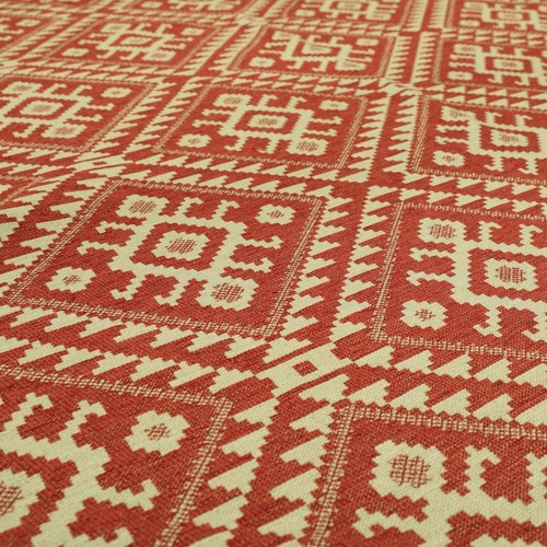 Red cream aztec - red,