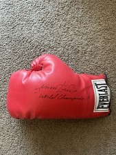 Lennox Lewis Autographed/Signed Red Left Boxing Glove