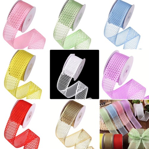 Mesh ribbon trim 38mm - mesh, wide