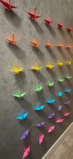 Handmade origami crane garland - origami,