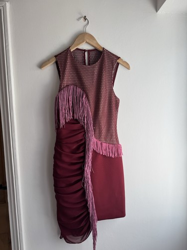 Three floor burgundy - three, fringe
