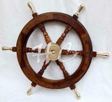18" Wooden Steering Wheel Boat