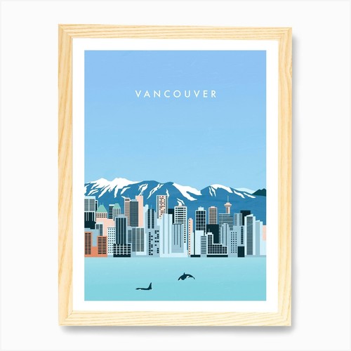Vancouver art print framed - art,