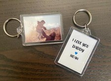 Personalised Custom Photo Printed Keyring Fathers day / Christmas / Any Image/ T