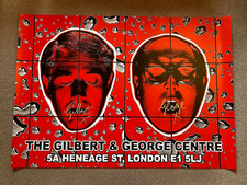 Gilbert & George signed Blood Heads print poster