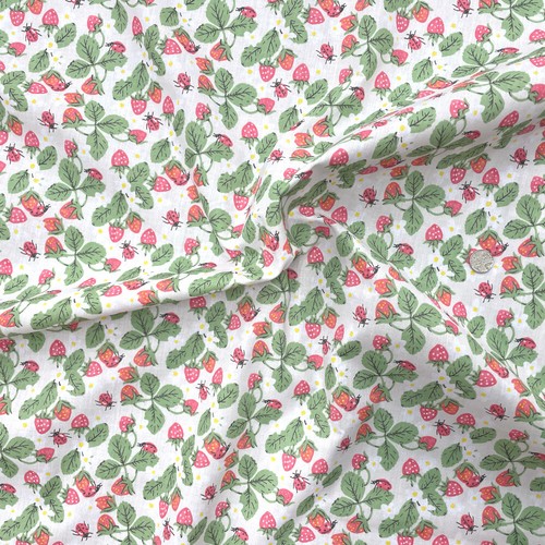Polycotton fabric ladybirds - polycotton,