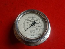 Vintage diving compressor gauge 280bar oil filled. Stewart gauges Glasgow