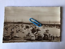 The Harbour Bridlington RPPC 1958 Classic Cars Sailing Boats