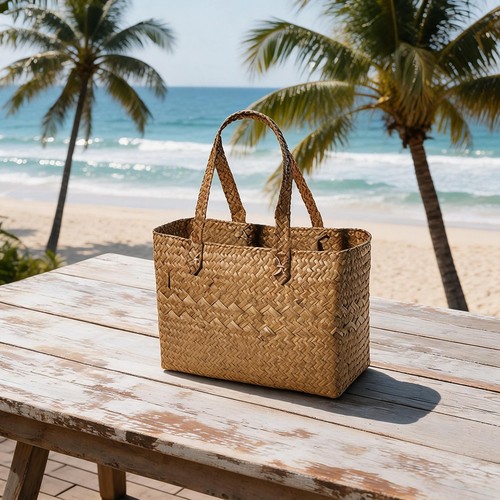 Natural material wicker basket - material,