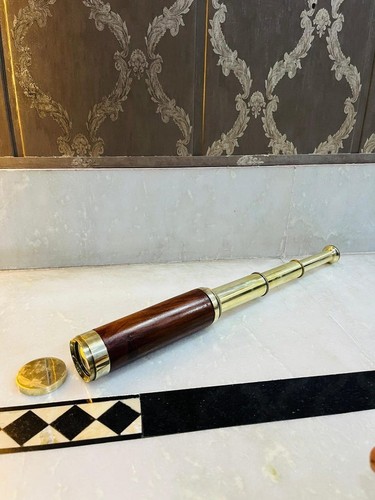 Vintage brass telescope - vintage,