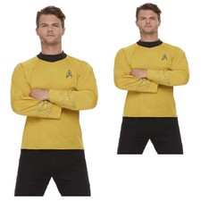Star Trek Original Series Command Uniform Gold Mens Licensed Film Fancy Dress