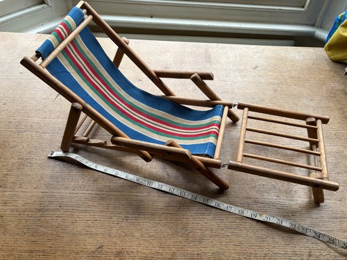 Doll vintage striped - , deck