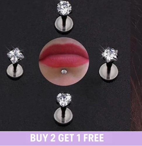 Piercing jewellery labret - cz,
