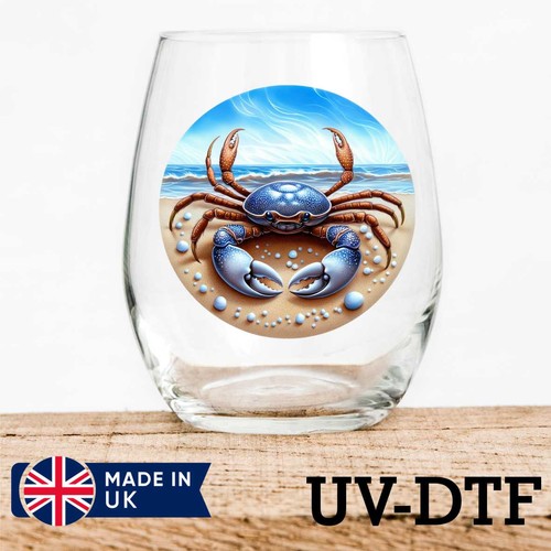 Blue crab 8pcs dtf stickers - dtf,