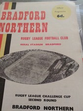 Bradford Northern v Wakefield Trinity 196869 Challemge Cup
