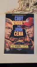 Topps Now WWE Wrestlemania 41 Poster Card. Cody Rhodes v John Cena 2025