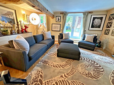 Superb B&B Italia Richard  footstool & 2 chairs