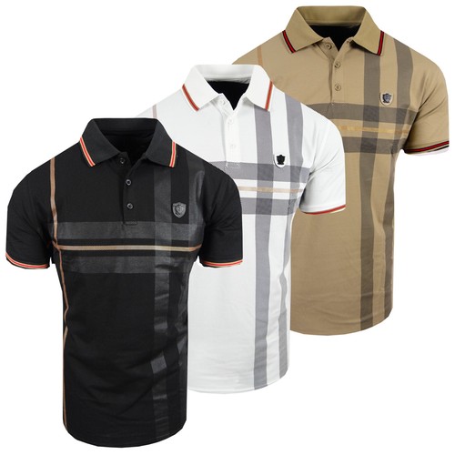 Polo shirt plaid mens designer - polo,