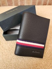 GENUINE MULBERRY BLACK STRIPE PASSPORT COVER WITH BOX AS SHOWN 
