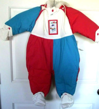 Vintage New Infant Snowsuit Pram Suit Girls Boys Size 12 Months Cozy Outerwear 