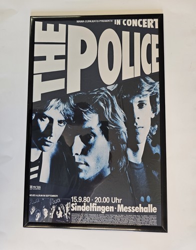 Police 1980 german tour framed - police,