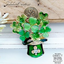 Lucky Shamrock Hat Brooch