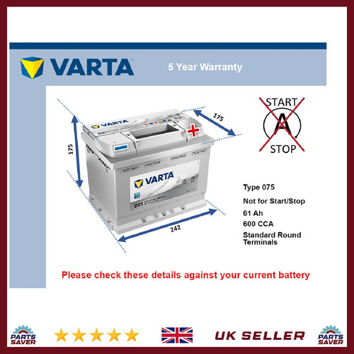 Battery fits lorean dmc 12 - de, dmc-12