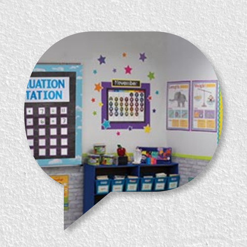 Speech bubble scalloped mirror - speech,